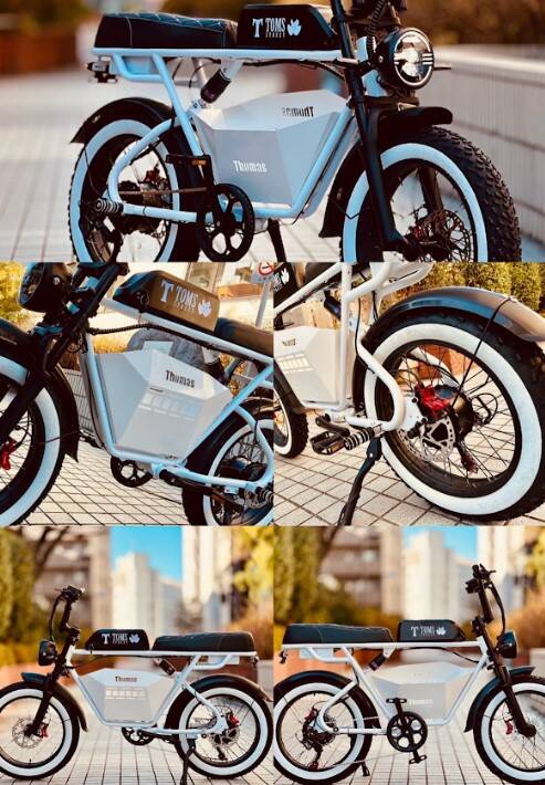 TOMSSTREET電動バイクホワイト TOMSSTREET電動バイクホワイト - メルカリ